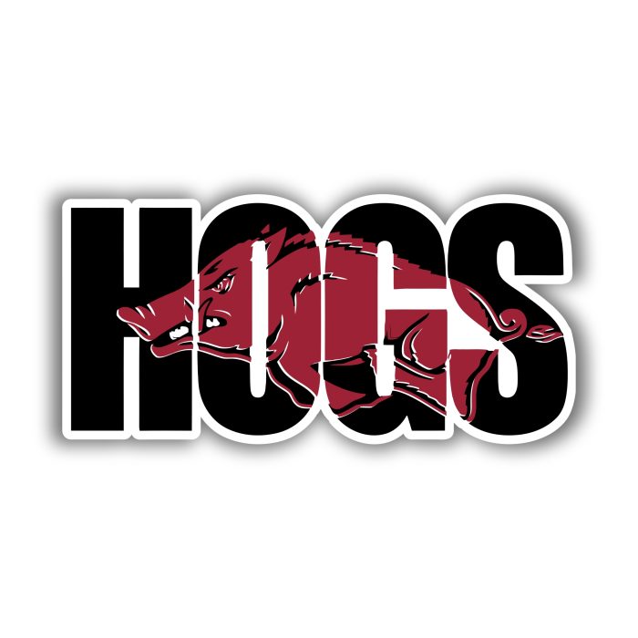 Arkansas Razorbacks - Iron On - Custom Size