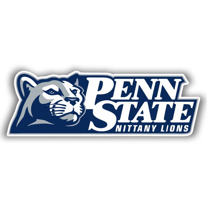 Penn State- Nittany Lion with Name - Iron On - Custom Size