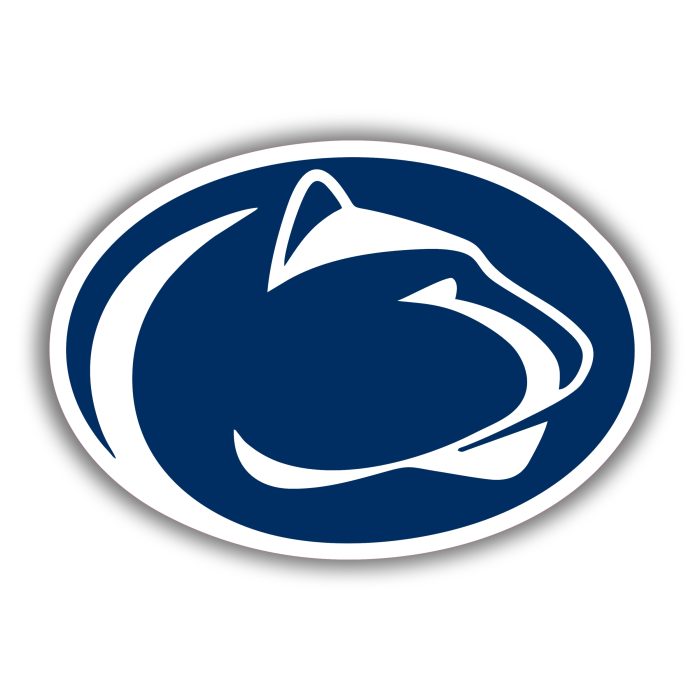 Penn State- Nittany Lion Head - Iron On - Custom Size