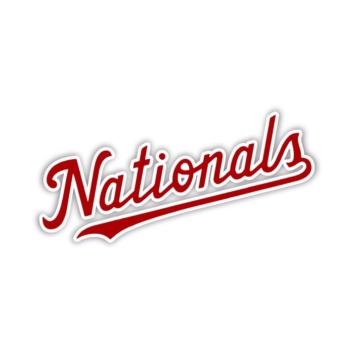 Washington Nationals - Nationals Cursive - Iron On - Custom Size