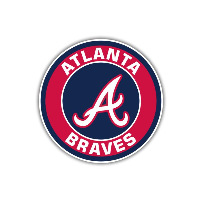 Atlanta Braves - Red and Blue Circle - Iron On - Custom Size