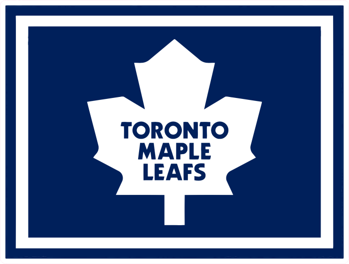 Toronto Maple Leafs - Dark Blue Square - Iron On - Custom Size