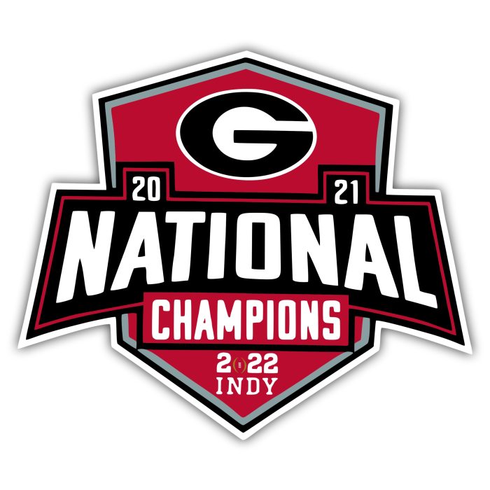 Georgia Bulldogs - 2021 National Champs 2022 Indy  - Iron On - Custom Size