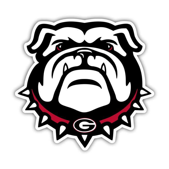 Georgia Bulldogs - Bulldog Head with G  - Iron On - Custom Size