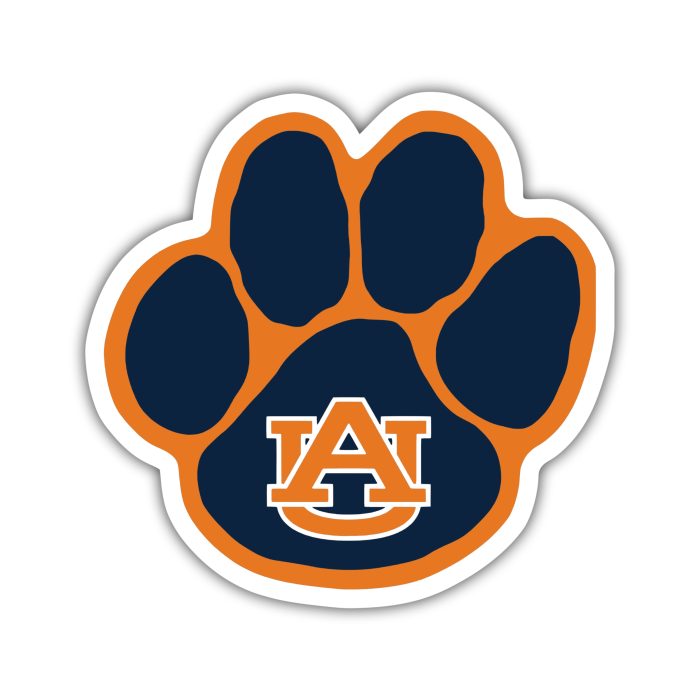 Auburn Tigers - Paw - Iron On - Custom Size