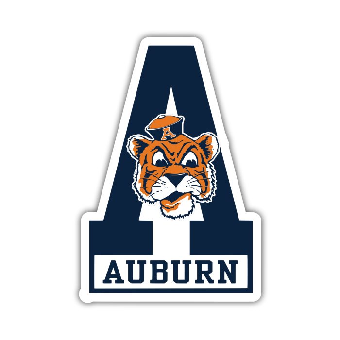 Auburn Tigers - A with Tiger - Temporary Tattoo