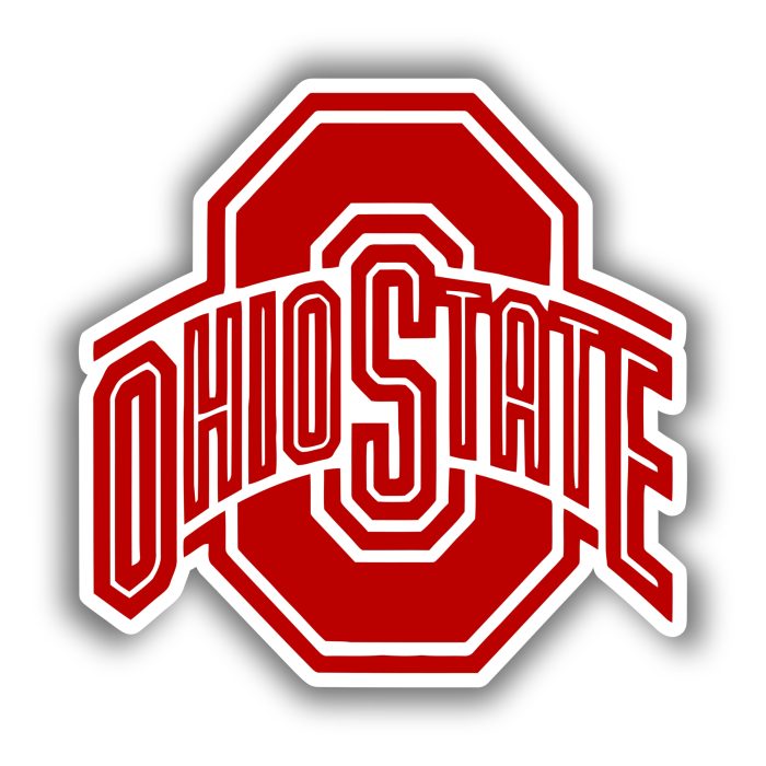 Ohio State Buckeyes - Red Ohio State - Iron On - Custom Size