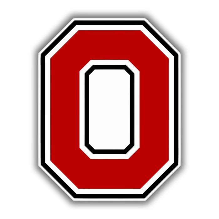 Ohio State Buckeyes - Red O - Iron On - Custom Size