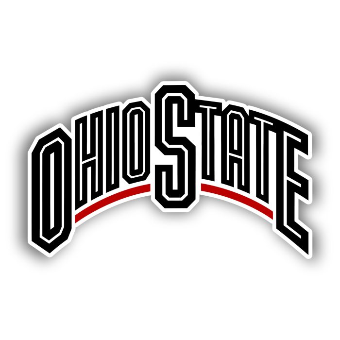 Ohio State Buckeyes - Black Lettering - Iron On - Custom Size