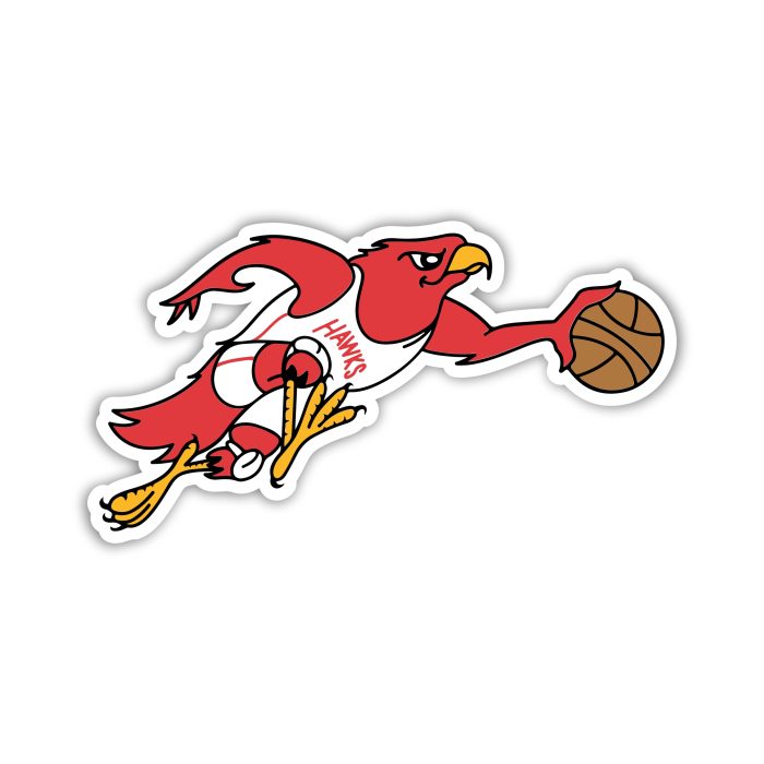 Atlanta Hawks - Hawk Dribbling  - Iron On - Custom Size