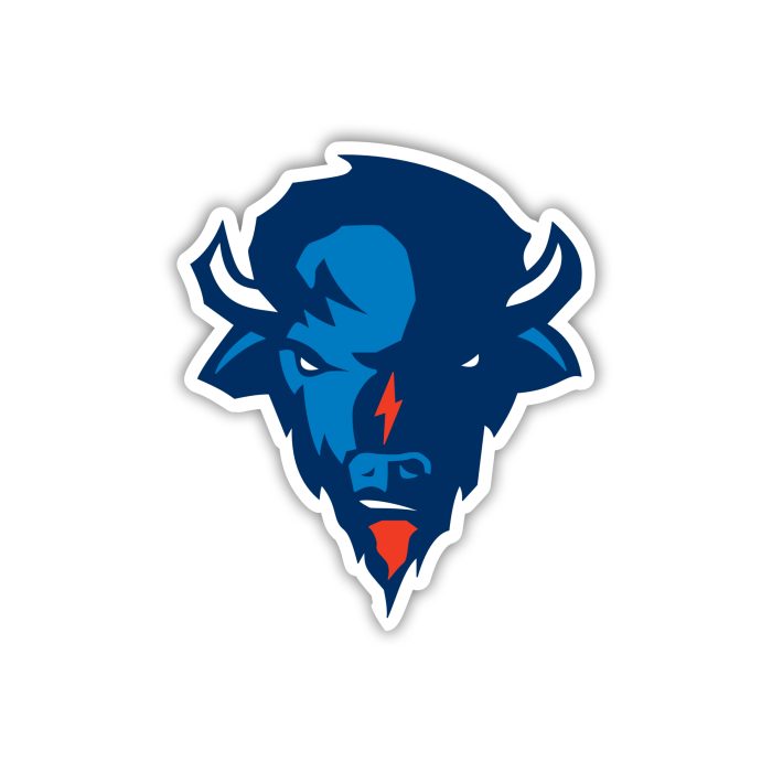 Oklahoma City Thunder - Blue Bison Head - Temporary Tattoo