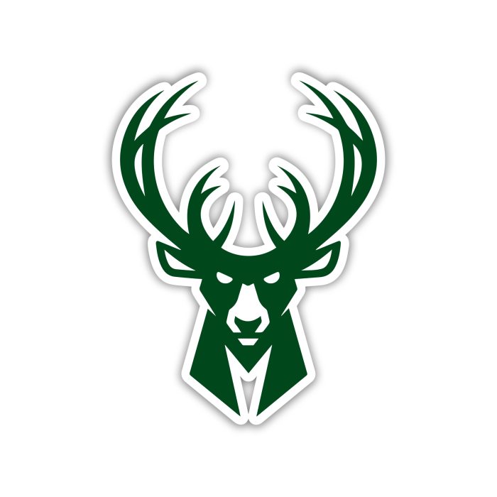 Milwaukee Bucks - Deer Head - Iron On - Custom Size