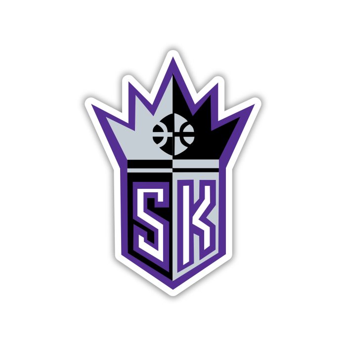 Sacramento Kings - SK With Crown - Iron On - Custom Size