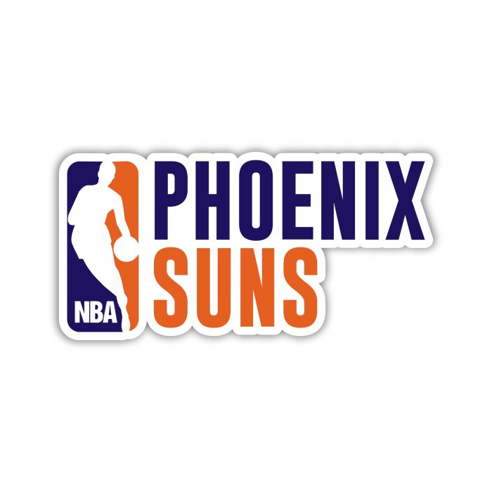 Phoenix Suns - NBA Logo With Name - Temporary Tattoo