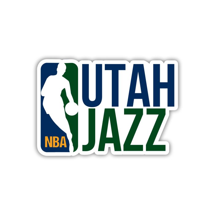 Utah Jazz - NBA Logo With Name - Temporary Tattoo