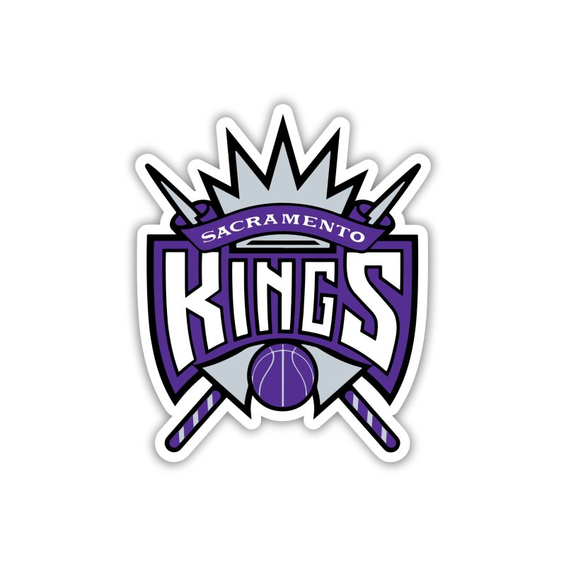 Sacramento Kings - Name With Swords And Basketball - Iron On - Custom Size