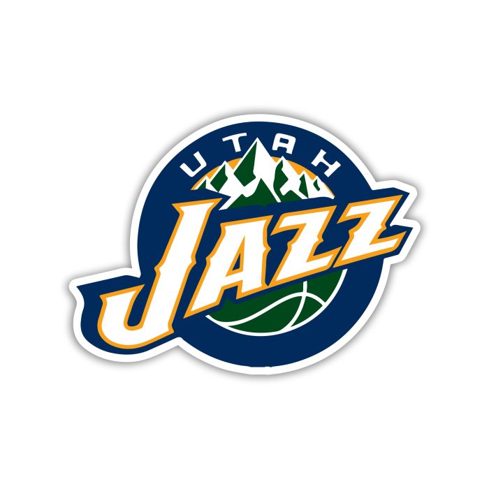 Utah Jazz - Blue Circle With Green Mountain - Temporary Tattoo