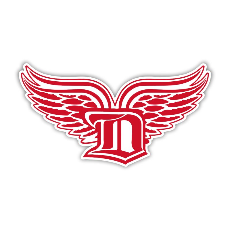 Detroit Red Wings - Wings with D - Iron On - Custom Size