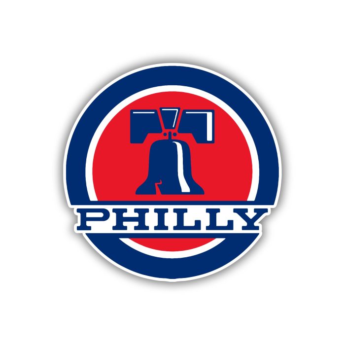 Philadelphia Phillies - Circle with Bell - Iron On - Custom Size