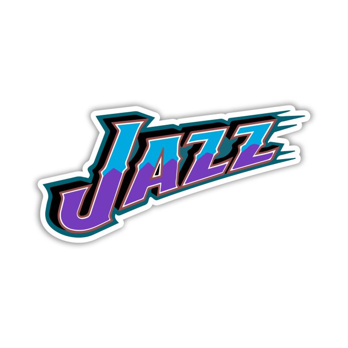 Utah Jazz - Blue And Purple Jazz - Temporary Tattoo