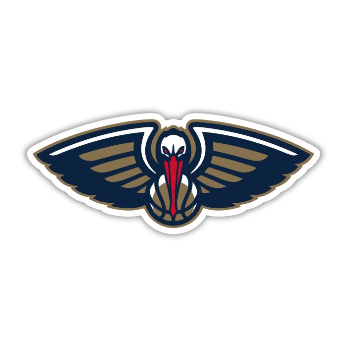 New Orleans Pelicans - Pelican With Basketball - Temporary Tattoo