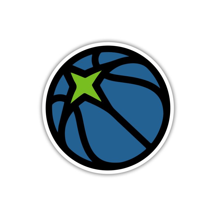 Minnesota Timberwolves - Blue Basketball - Temporary Tattoo