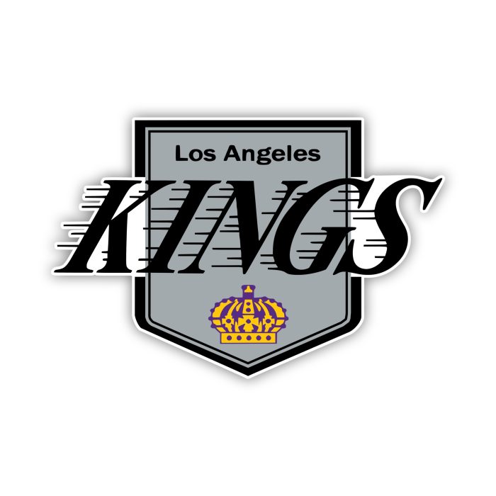 Los Angeles Kings - Kings With Lines And Crown - Iron On - Custom Size