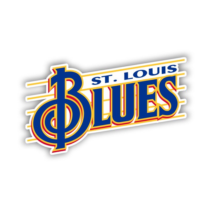 St Louis Blues - Name With Lines  - Iron On - Custom Size