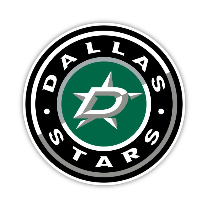 Dallas Stars - Black And White Circle - Iron On - Custom Size