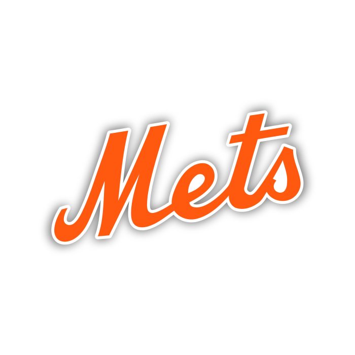 New York Mets - Orange Mets - Iron On - Custom Size