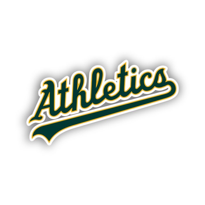 Oakland Athletics - Athletics Cursive - Iron On - Custom Size