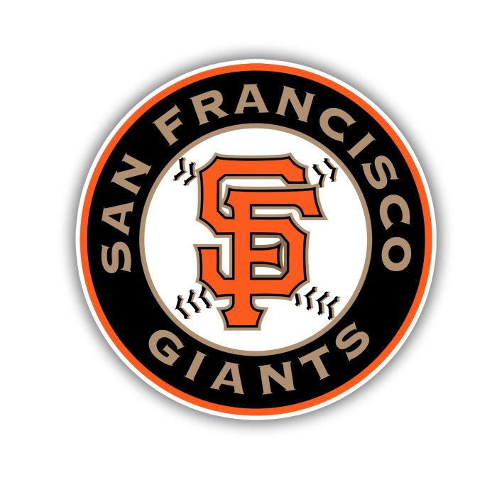 San Francisco Giants - Black Circle - Iron On - Custom Size