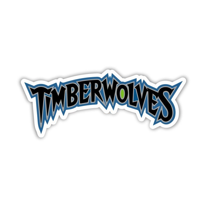 Minnesota Timberwolves - Blue And Black Name - Temporary Tattoo