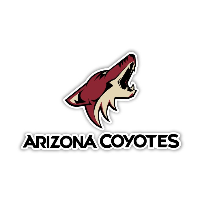 Arizona Coyotes - Coyote Above Name - Iron On - Custom Size