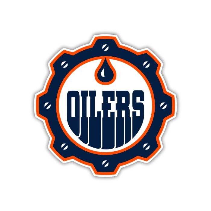 Edmonton Oilers - Cap With Oilers - Iron On - Custom Size