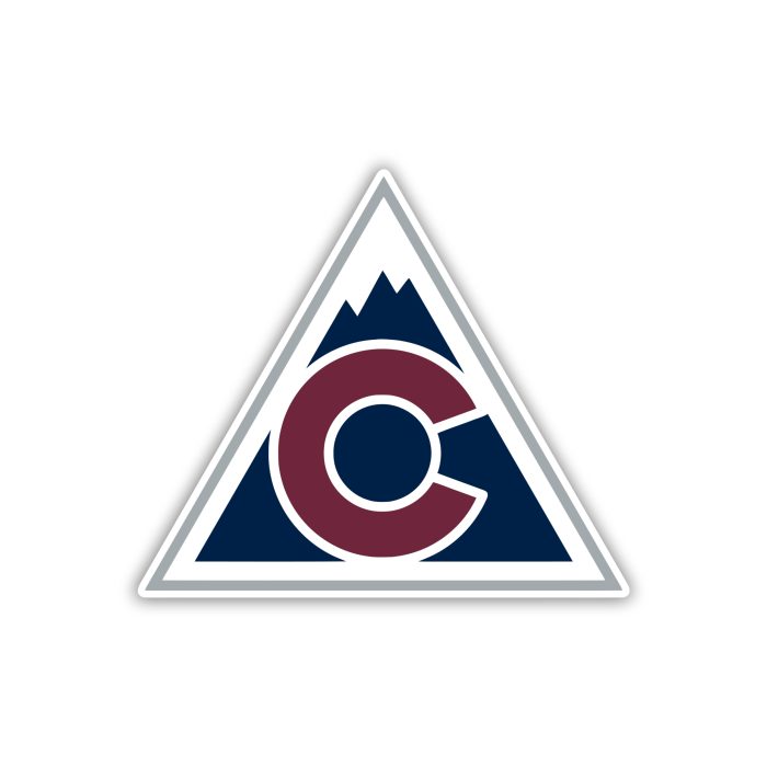 Colorado Avalanche - Triangle Mountain With C - Iron On - Custom Size