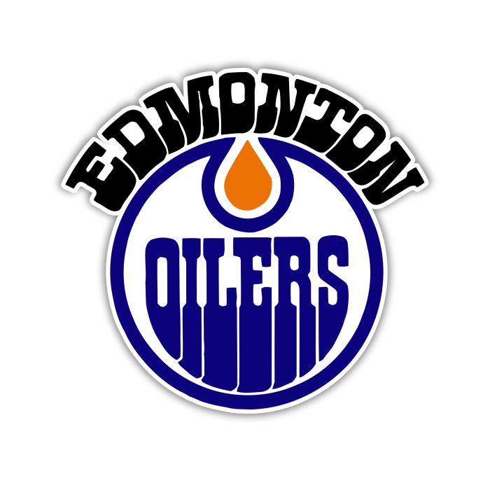 Edmonton Oilers - Circle With Name - Iron On - Custom Size