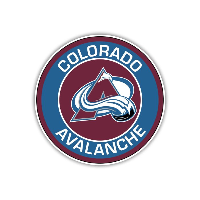 Colorado Avalanche - Circle With A - Iron On - Custom Size