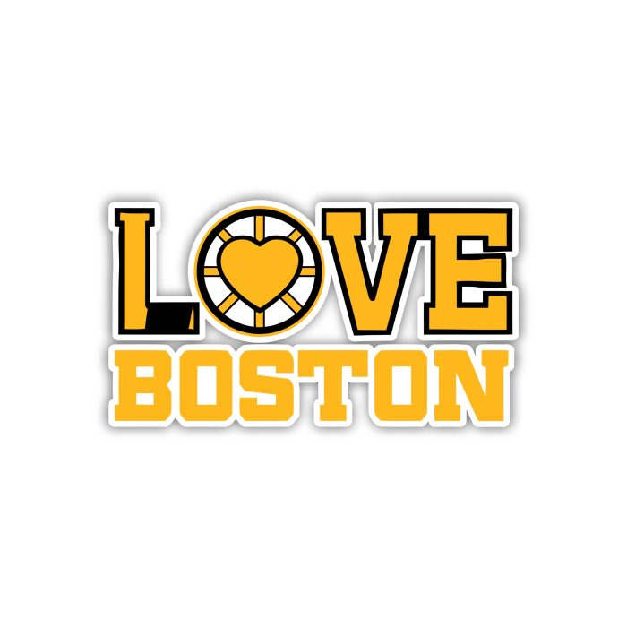 Boston Bruins - Love Boston - Iron On - Custom Size