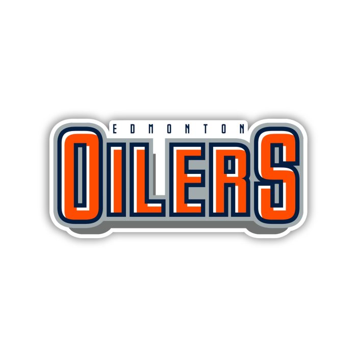 Edmonton Oilers - Orange Name - Iron On - Custom Size