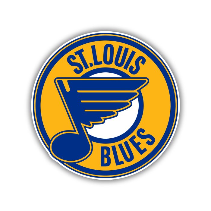 St Louis Blues - Circle With Name  - Iron On - Custom Size