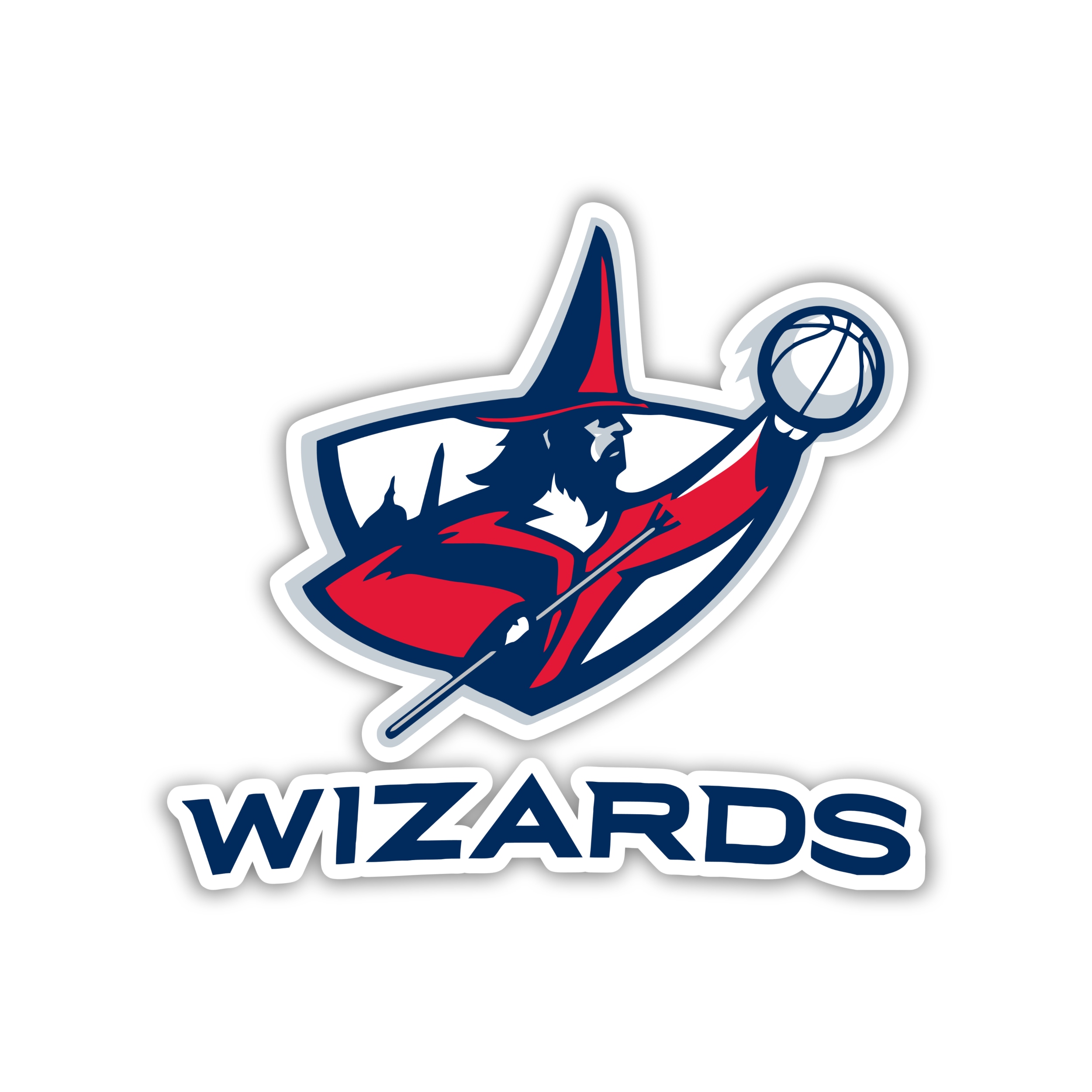 Washington Wizards - Wizard Holding Basketball And Wand - Temporary Tattoo