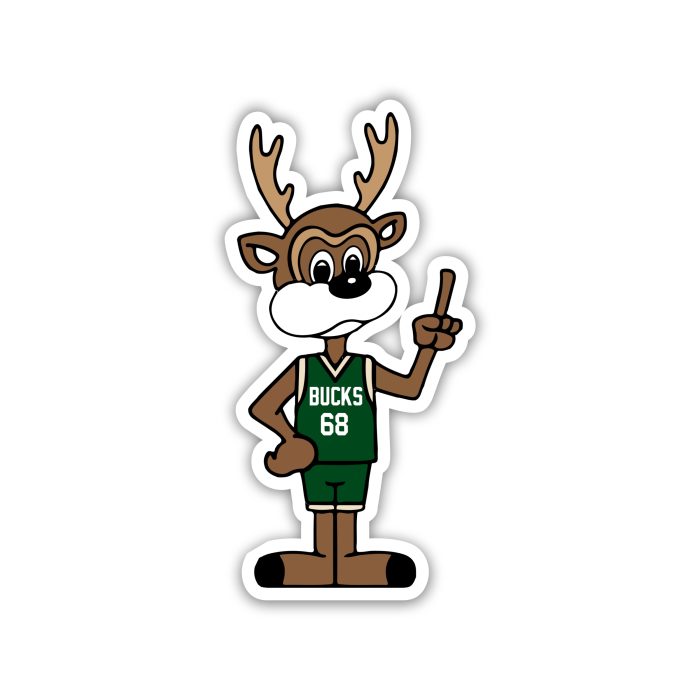 Milwaukee Bucks - Mascot With Jersey - Temporary Tattoo