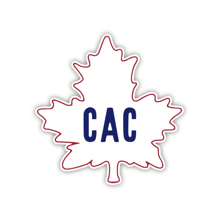 Montreal Canadiens - White Leaf With CAC - Iron On - Custom Size