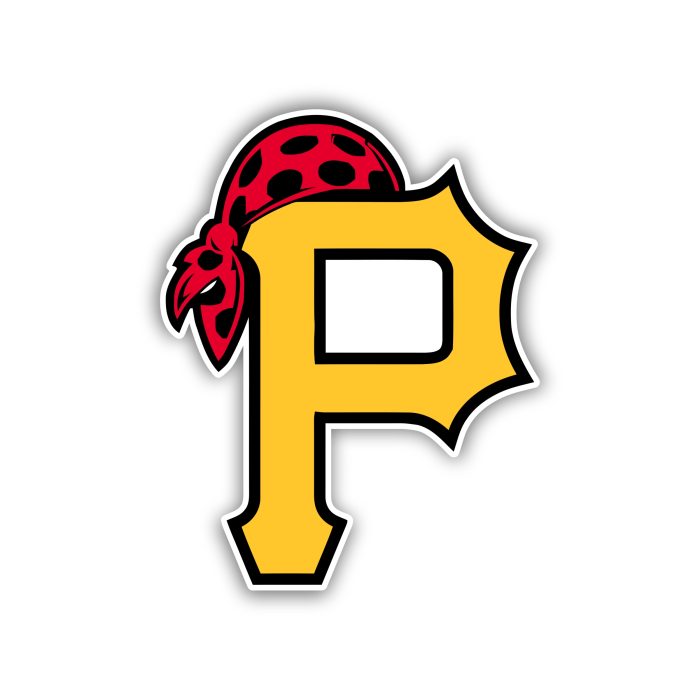 Pittsburgh Pirates - P with Pirates Hat - Iron On - Custom Size