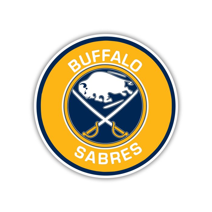 Buffalo Sabres - Circle Logo with Name - Iron On - Custom Size