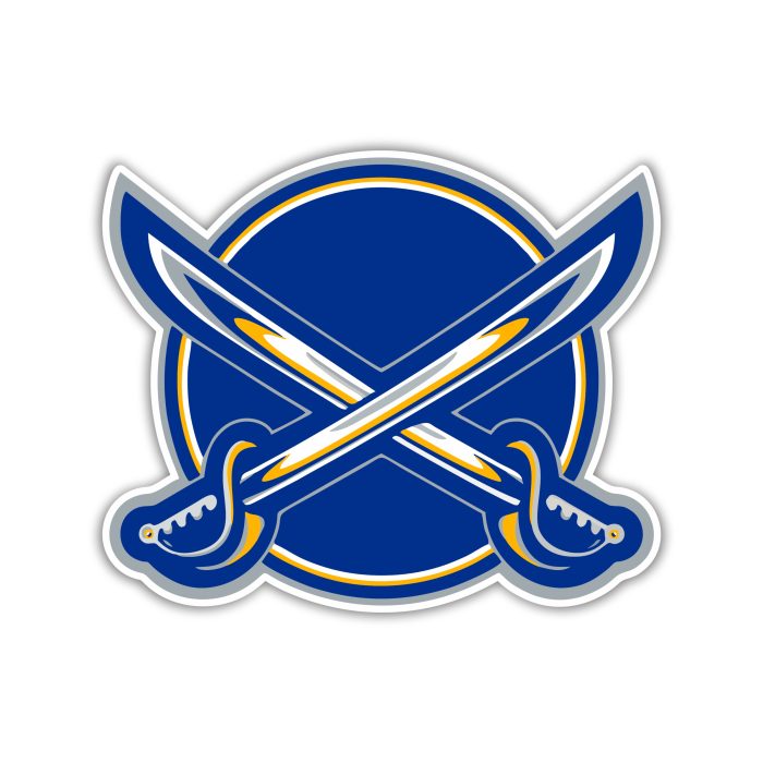 Buffalo Sabres - Circle Logo with Swords - Iron On - Custom Size