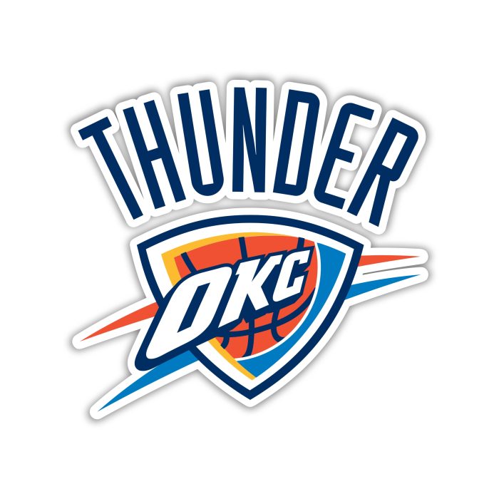 Oklahoma City Thunder - OKC With Name Above - Iron On - Custom Size