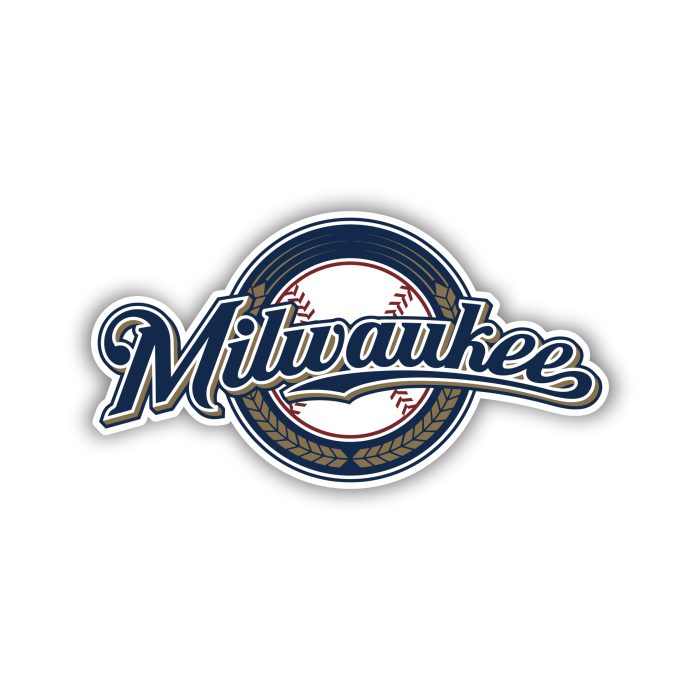 Milwaukee Brewers - Circle with Milwaukee - Iron On - Custom Size