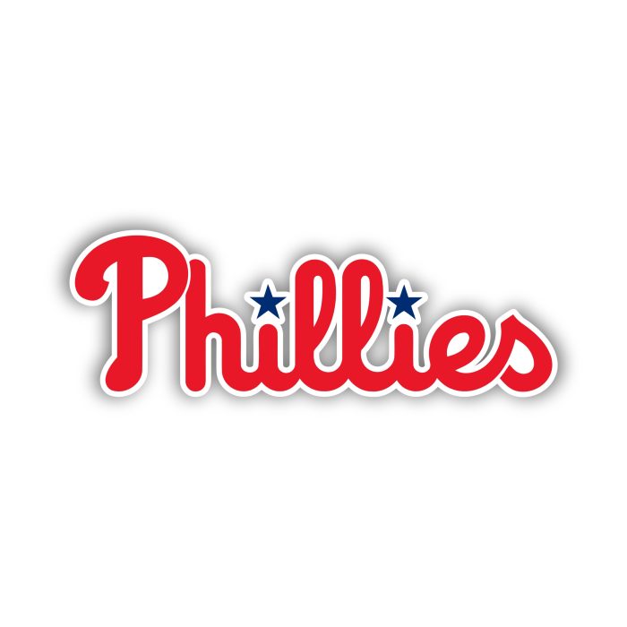 Philadelphia Phillies - Phillies Cursive - Iron On - Custom Size